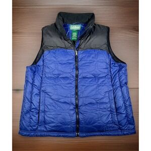 Vintage L.L.Bean Quilted Goose Down Puffer Vest Women XL  Full Zip/Pockets